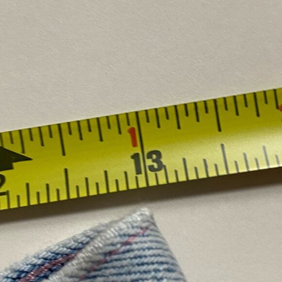 Vintage 80s Amilano Acid Wash High Waisted Denim 9” Shorts Eyelet Lace Sz 11/12 - Picture 8 of 11